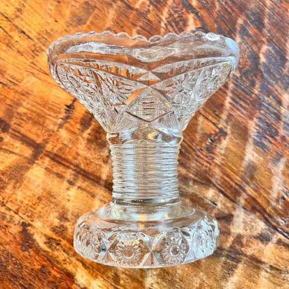 Vintage McKee Glass Concord Punch Bowl Stand, Vase, Candle Holder - Picture 6 of 8